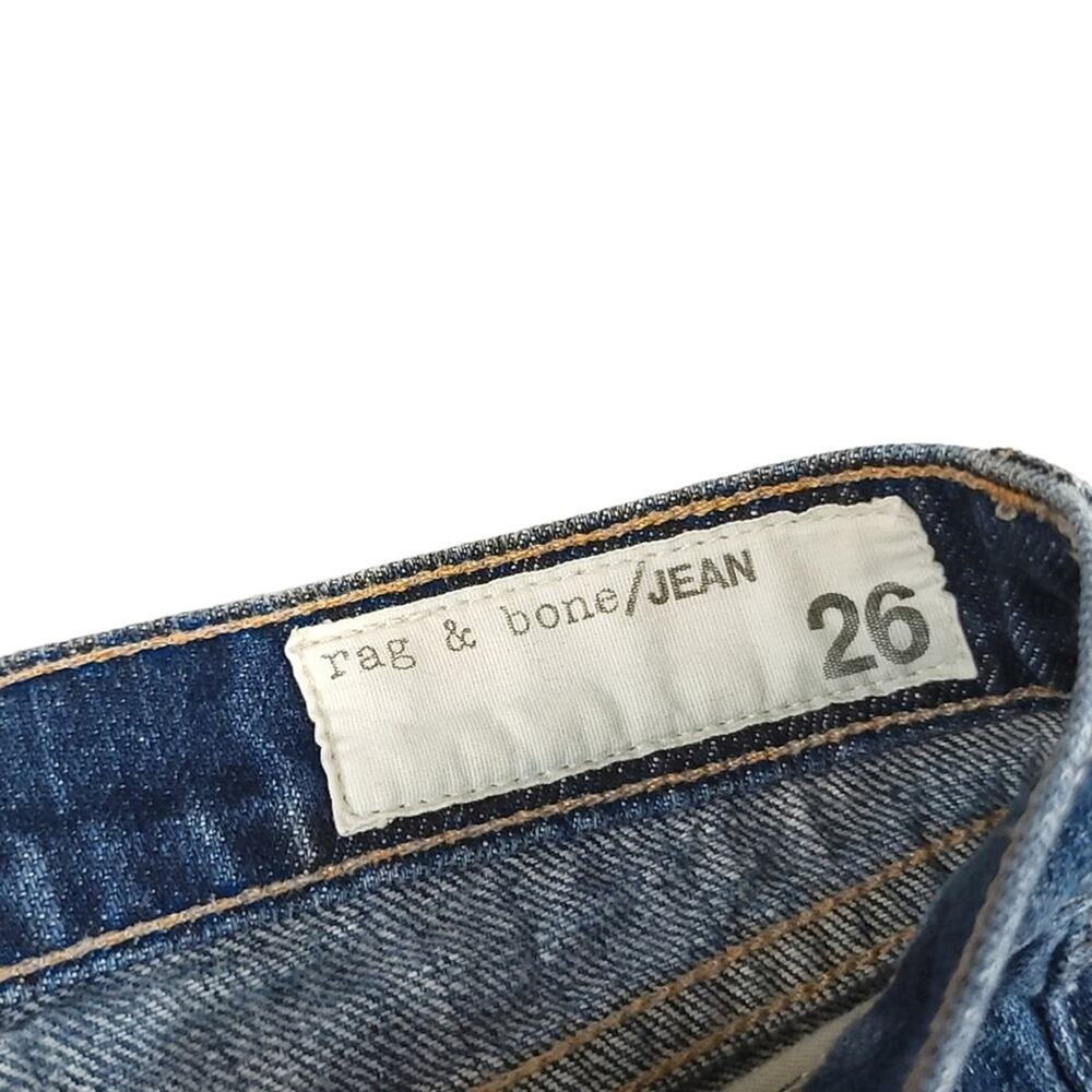 Rag & Bone Mila Denim Shorts In Sheffield Distressed Cut Off Style Medium Wash - Picture 6 of 11
